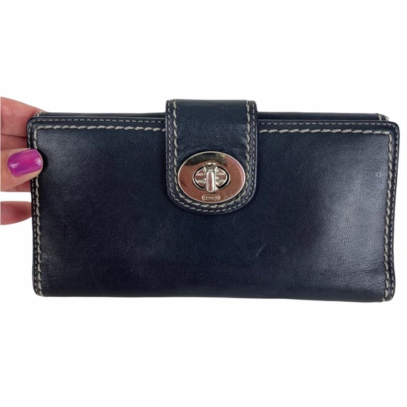 Coach Handbags - Vintage Coach Leather Wallet Black